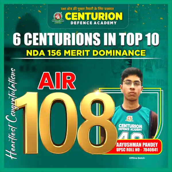 Centurion Defence Academy Selections NDA 156
